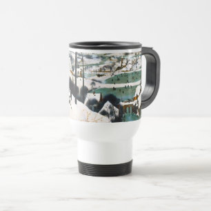 Mug De Voyage Chasseurs dans le paysage de neige Pieter Bruegel