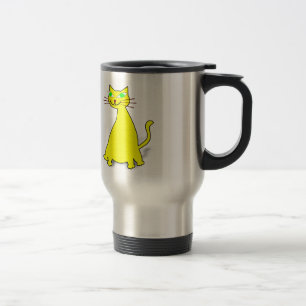 Mug De Voyage Chat gras jaune