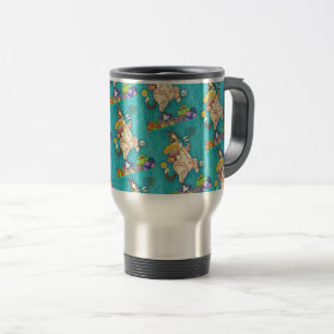 MUG DE VOYAGE CHAT N'FITZ EN COUCHER D'ANNIVERSAIRE, GÂTEAU ET B