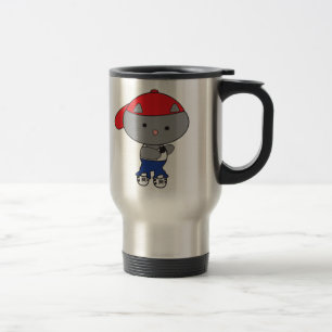Mug De Voyage Chat Rapper en Débardeur
