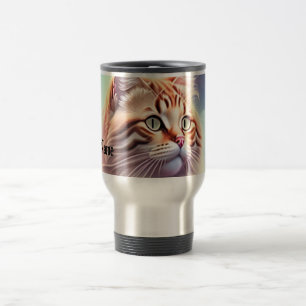 Mug De Voyage Chat romantique avec des fleurs