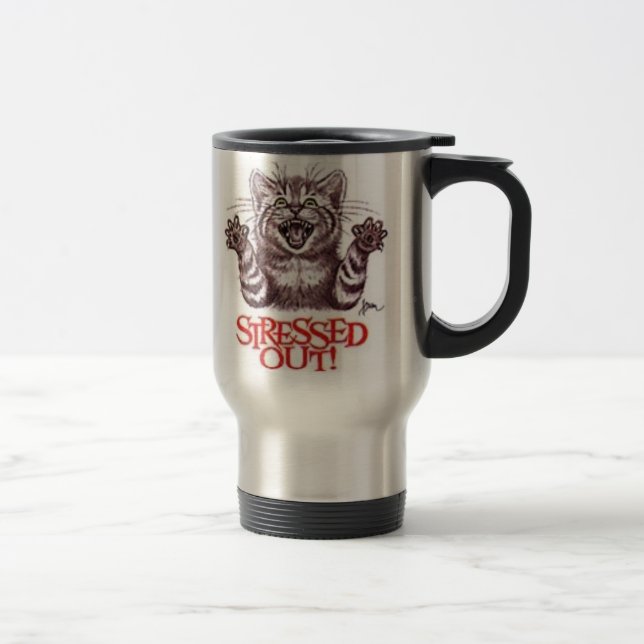Mug De Voyage chat soumis à une contrainte (Droit)