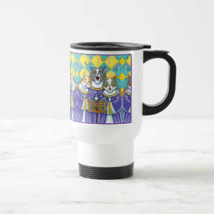 MUG DE VOYAGE CHATS CHOIR ÉGLISE & SOURIS CHANTER CAROLS DE NOËL