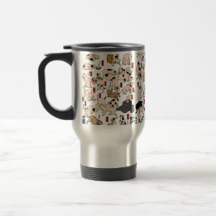 Mug De Voyage chats japonais Ukiyo-e Funny kitty