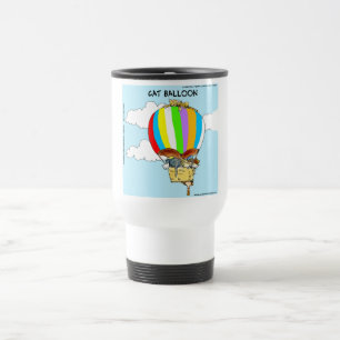 Mug De Voyage Chats Volants Dessin Animé Drôle