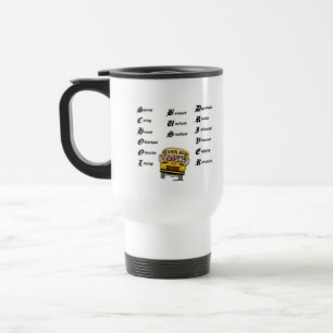 Mug De Voyage Chauffeur d'autobus scolaire, chauffeur d'autobus