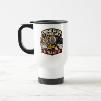 Mug De Voyage Chemise de technicien de scène de crime, Preuve fo