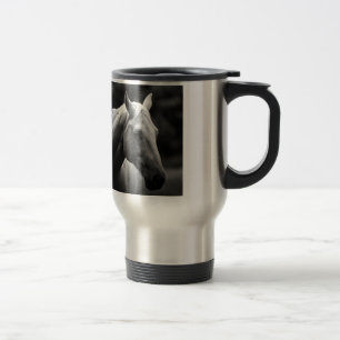 Mug De Voyage Cheval blanc noir