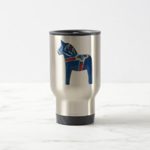 Mug De Voyage Cheval bleu de Dala de Suédois