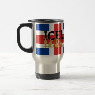 Mug De Voyage Cheval islandais Drapeau de l'Islande