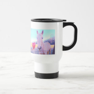 Mug De Voyage Cheval jaune et Coeur rouge