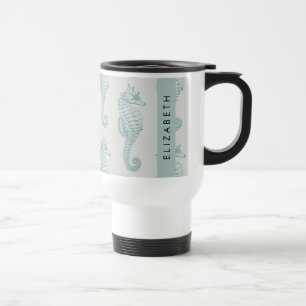 Mug De Voyage Chevaux de mer tropicaux, Motif hippocampe, Votre