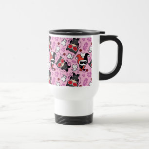 Mug De Voyage Chibi Catwoman, Harley Quinn & Kittens Motif