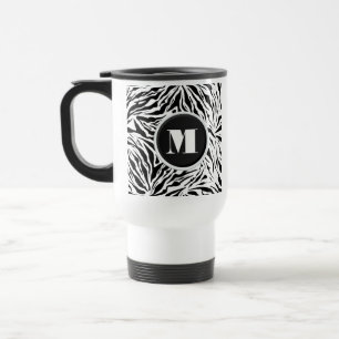 Mug De Voyage Chic Zebra Imprimer Monogramme