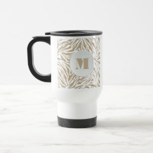 Mug De Voyage Chic Zebra Imprimer Monogramme