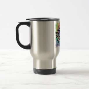 Mug De Voyage Chien Chien Chien Tie Dye Arc-en-ciel