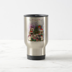 Mug De Voyage chiens Joyeux Noël Lumière