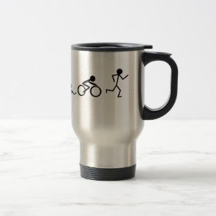 Mug De Voyage Chiffres de bâton de triathlon