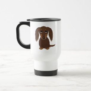 Mug De Voyage Chocolat mignon Longhé Brown Dachshund