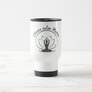 Mug De Voyage Choisir le design silhouette de yoga Lotus Calm Ma