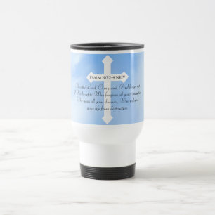 Mug De Voyage Ciel Bleu Chrétien guérison Bible Verse Cross