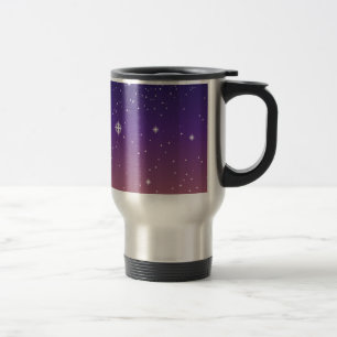 Mug De Voyage Ciel d'étoile violet et or