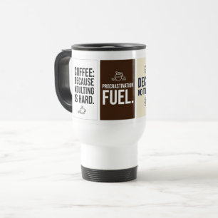 Mug de Voyage Citation Café Drôle – Typographie Pl