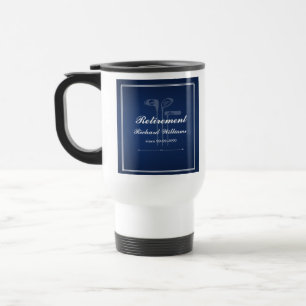 Mug De Voyage Classic Retraite Golf Thème Bleu Blanc