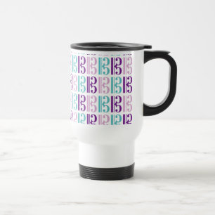 Mug De Voyage Clef d'alto - pourpre et Teal