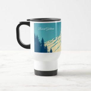 Mug De Voyage Club de ski personnalisé Aspen Retro 70s Montagne