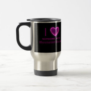 Mug De Voyage Coeur I quelqu'un avec (VOTRE TEXTE ici)