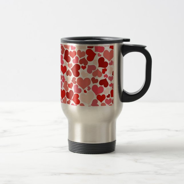 Mug De Voyage Coeurs (Droit)