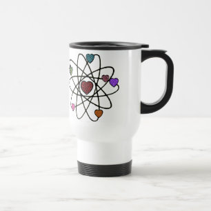 Mug De Voyage Coeurs Empreintes de léopard de Valentine atomique