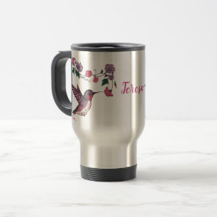 Mug De Voyage Colibri et fleurs