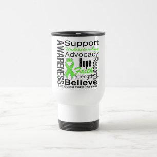 Mug De Voyage Collage - conscience de santé mentale