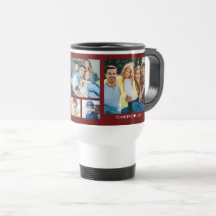 Mug De Voyage Collage de 5 photos personnalisé Famille Citation 