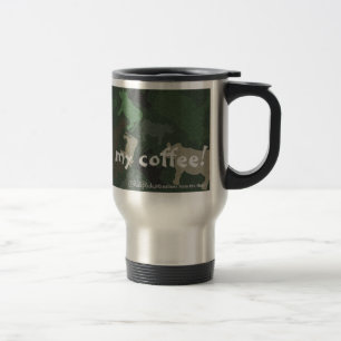 Mug De Voyage Collage de la vache CaMOOflage en vert