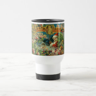 Mug De Voyage Collage de Noël victorien du Père Noël Antique