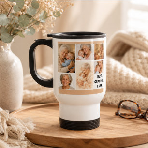 Mug De Voyage Collage de photos personnalisé pour Mamie Fête d
