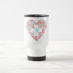 Mug De Voyage Collage du coeur médical de l'infirmière