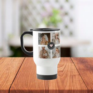 Mug De Voyage Collage moderne Cadeau photo de famille personnali