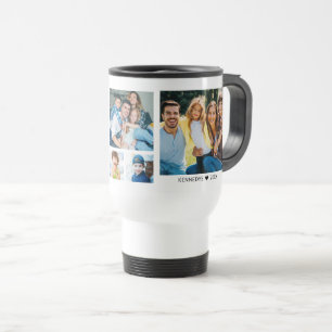 Mug De Voyage Collage personnalisé de 5 photos Famille Citation
