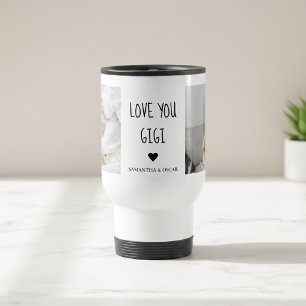 Mug De Voyage Collage photo personnalisé Love You Gigi