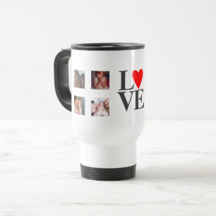 Mug De Voyage Collage photo personnalisé Modèle LOVE Cadeau