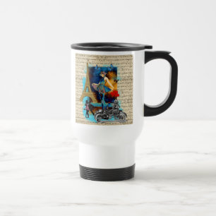 Mug De Voyage Collage romantique vintage Paris