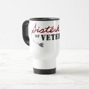 Mug De Voyage Conception de fierté militaire des sœurs de vétéra