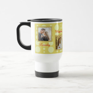 Mug De Voyage Conception de photo de couple avec texte personnal