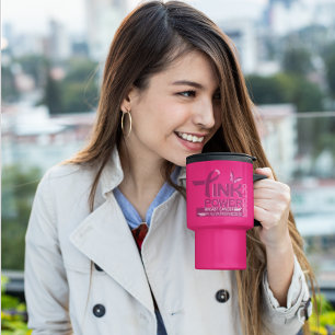 Mug De Voyage Conception de sensibilisation au cancer du sein ro