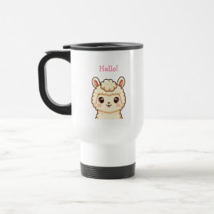 Mug De Voyage Conception d'illustration de lama mignon