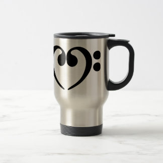 Mug De Voyage Conception élégante de coeur de clef basse de